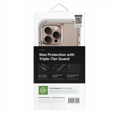 5. Etui UNIQ Combat Magclick Charging na iPhone 16 Pro Max - złote