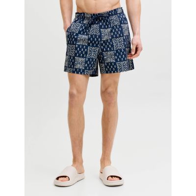 3. Jack&Jones męskie szorty do pływania JPSTMAUI SHELL AOP SWIM SHORTS REG 12291808 PAGEENT BLUE