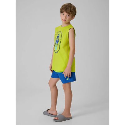 5. Spodenki plażowe boardshorty chłopięce 4F 4FJWSS26UBDSM203-45S