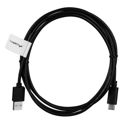 3. Kabel Lanberg QC 3.0 CA-USBO-20CU-0018-BK (USB 2.0 typu A - USB typu C ; 1,8m; kolor czarny)
