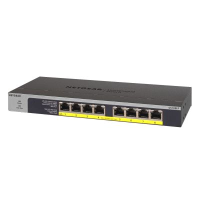 4. Switch Netgear GS108LP-100EUS 8p PoE 60W* (PoE+: 8p) Unmanaged Gigabit