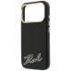6. Etui Karl Lagerfeld Grained with Resin Signature Logo MagSafe na iPhone 18 Pro / 17 Pro - czarne