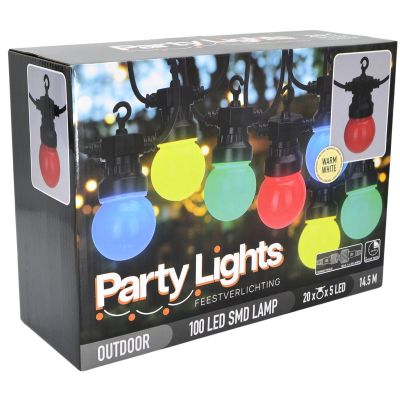 5. GIRLANDA OGRODOWA PARTY LIGHT 20LED G50 TIMER MOŻLIWOŚĆ ŁĄCZENIA KOLOR