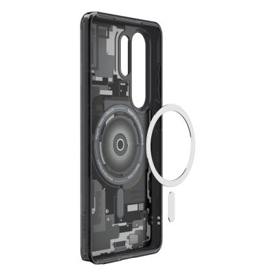 4. Etui Spigen Ultra Hybrid Mag MagSafe na Samsung Galaxy S26 Ultra Zero One - przezroczysto-czarne