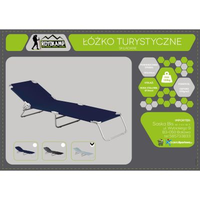 16. ŁÓŻKO TURYSTYCZNE KEMPINGOWE SKŁADANE SZARE