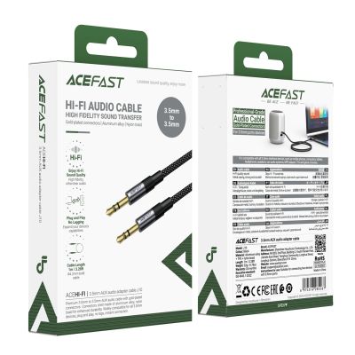 5. Kabel AUX Acefast J10 mini jack 3.5mm 1m - czarny