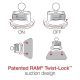11. RAM Mount Twist-Lock™ Przyssawka Do Szyby/Deski Rozdzielczej z Głowicą rozmiar B RAM-B-224-1U