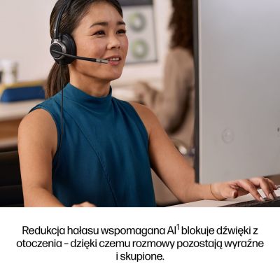 183. Słuchawki przewodowe HP Poly Mission 815 Monaural USB Wired Headset