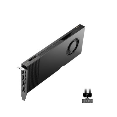 2. Karta graficzna PNY NVIDIA RTX 4000 Ada Generation, 20 GB GDDR6 160-bit,  PCIe 4.0 x16, Single Slot, 4x Mini DP 1.4a, ATX - ATX bracket, 1x 16-pin power supply cable, retial