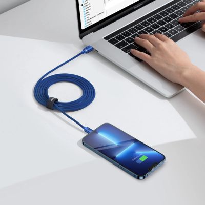 9. Kabel Baseus CAJY000703 USB-C - USB-C PD 100W 480Mb/s 2m - niebieski