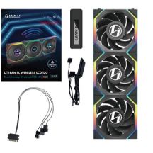 Lian Li UNI FAN SL Wireless LCD 120 Reverse Blade Obudowa komputera Wentylator 12 cm Czarny 3 szt.