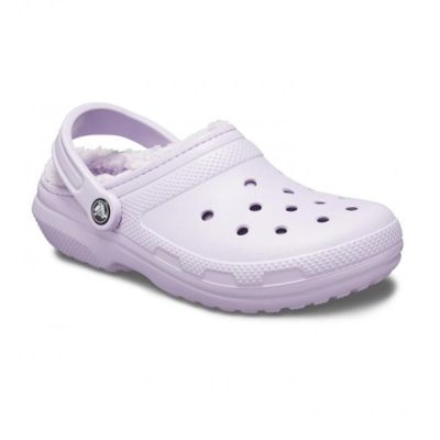 3. Klapki sandały Crocs Classic Lined Clog Lavender Fioletowe - 203591-50P