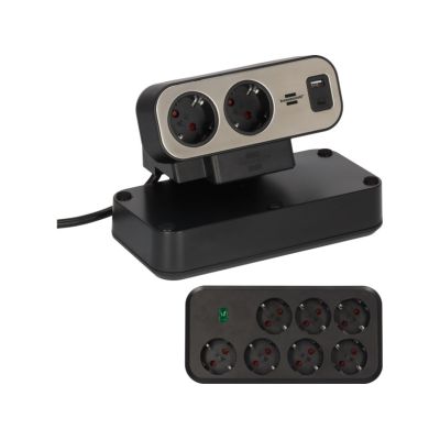 11. Listwa zasilająca Brennenstuhl Estilo Duplex z ochroną przeciwprzepięciową, 1x USB C, 9x gniazda