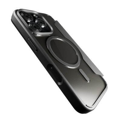 8. Etui skórzane Puro Book Mag MagSafe z klapką i schowkiem na karty do iPhone 16 Pro - czarne