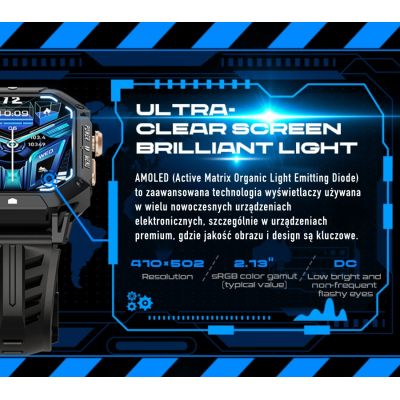 7. Smartwatch Męski Rubicon RNCF24-2 GREY