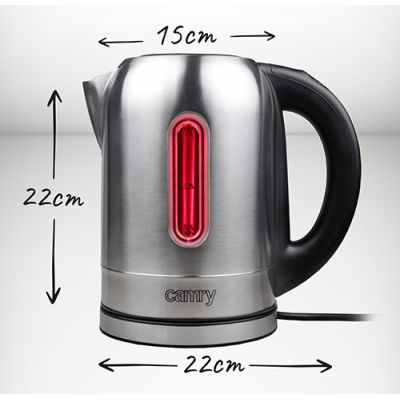18. Czajnik elektryczny Adler CR 1253 (2200W 1.7l; kolor inox)