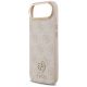 6. Etui Guess 4G Strass Logo & Big Strap Metal Buttons MagSafe na iPhone Air - różowe