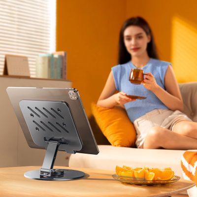9. Stojak na tablet Wozinsky WRS-DSY84SS obrotowy 360° aluminiowy - szary