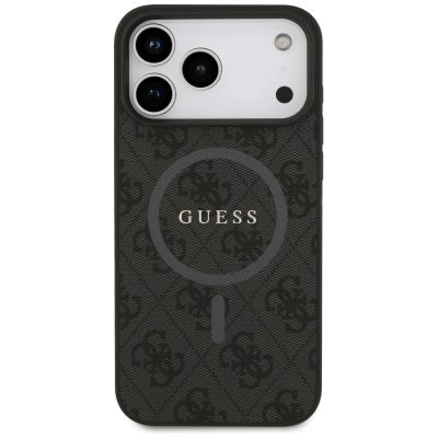 3. Etui Guess 4G Ring Classic Logo MagSafe  do iPhone 17 Pro Max - czarne
