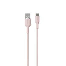Kabel Puro Soft USB-A - USB-C 1,5m - różowy
