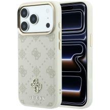 Etui Guess Peony 4G Small Logo MagSafe na iPhone 17 Pro / 18 Pro - beżowe