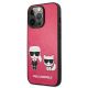 2. Etui Karl Lagerfeld Ikonik Karl&Choupette na iPhone 13 Pro / iPhone 13 - fuksjowe