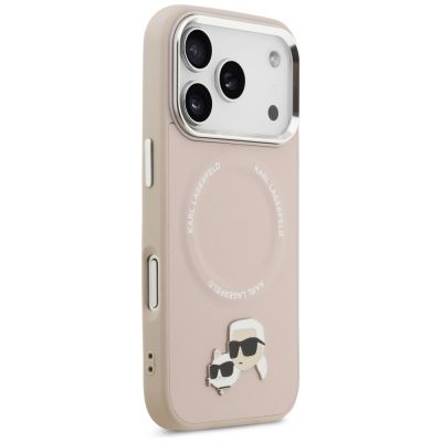 4. Etui Karl Lagerfeld Karl & Choupette Pins MagSafe do iPhone 17 Pro - różowe