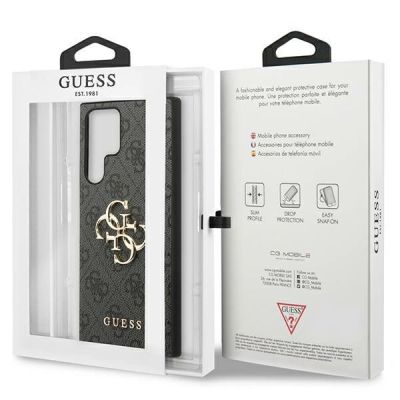 8. Etui Guess 4G Big Metal Logo na Samsung Galaxy S24 Ultra - czarne