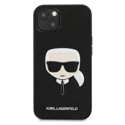 3. Etui Karl Lagerfeld Saffiano Ikonik Karl's Head na iPhone 13 mini - czarne