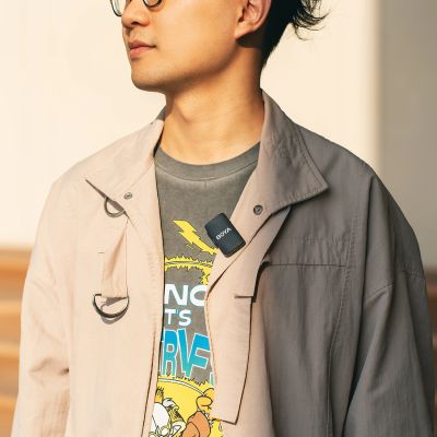 16. Mikrofony krawatowe BOYA BOYAMIC 2-02 bezprzewodowe 2.4 GHz - czarne