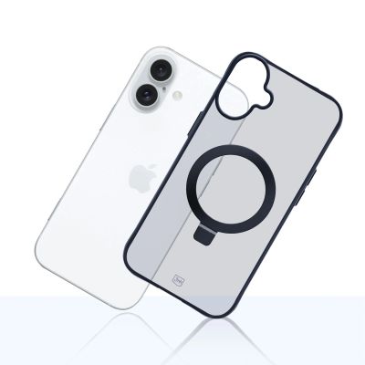 13. Etui 3mk Smoke Case Mag&Stand na Apple iPhone 16 - czarne
