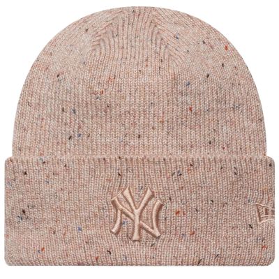 New Era Wmns Glitter Beanie New York Yankees Hat 60691293 Beżowe One size