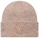 New Era Wmns Glitter Beanie New York Yankees Hat 60691293 Beżowe One size