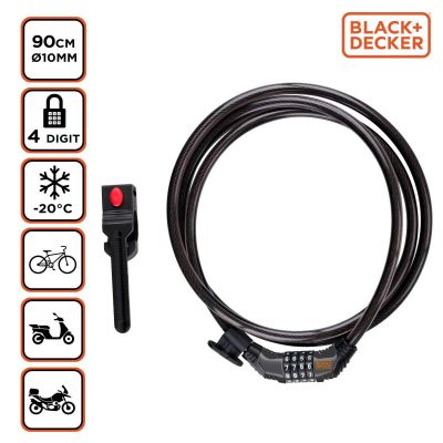 11. ZAPIĘCIE ROWEROWE LINKA NA SZYFR 10x900MM Z UCHWYTEM BLACK+DECKER