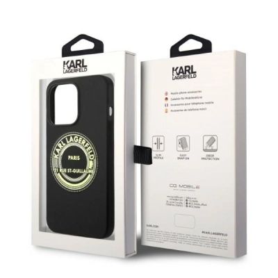8. Etui Karl Lagerfeld Silicone RSG na iPhone 14 Pro - czarne