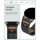 7. Pasek Spigen Athlex Air na Google Pixel Watch 41 mm - czarno-pomarańczowy