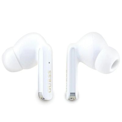 3. Słuchawki Bluetooth Guess Glitter Gradient TWS + stacja dokująca - różowe