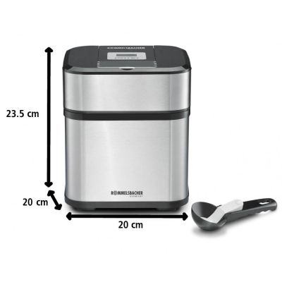 8. Maszyna do lodów Rommelsbacher IM 12 1,5l 1519305 (Czarna, Stal nierdzewna)