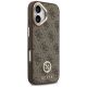 4. Etui Guess 4G Strass Logo & Big Strap Metal Buttons MagSafe na iPhone 17 - brązowe
