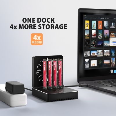7. Axagon ADSA-M2C44 stacja dokująca do dysków twardych USB 4 Type-C Czarny