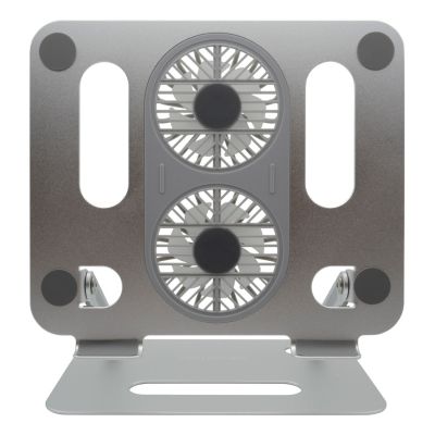 2. RealPower 495562 stojak na laptop Podstawka na notebooka Stal nierdzewna 43,2 cm (17")