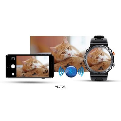 19. Smartwatch VELTORI VT130-1 Czarny Pasek Silikonowy