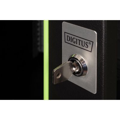 3. Szafa sieciowa wisząca Unique 19" 16U rack 600x600, drzwi szyba, czarny, niedzielona, złożona, 100kg