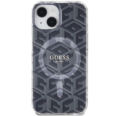 3. Etui Guess IML GCube MagSafe na iPhone 15 / 14 / 13 - czarne