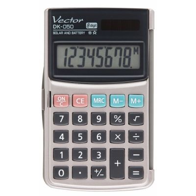 Vector Kalkulator kieszonkowy DK-050, szary