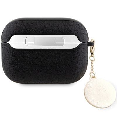 2. Etui Guess Fixed Glitter Heart Diamond Charm na AirPods Pro 2 - czarne