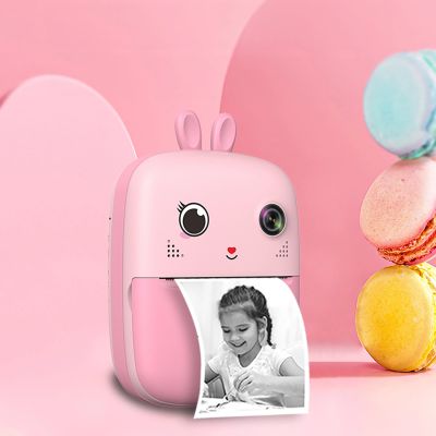 11. Mini drukarka termiczna dla dzieci z aparatem fotograficznym i kamerą - różowa