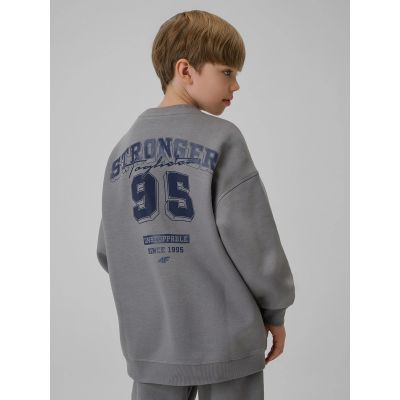 2. Bluza dresowa loose bez kaptura chłopięca 4F 4FJRSS26TSWSM2635-24S