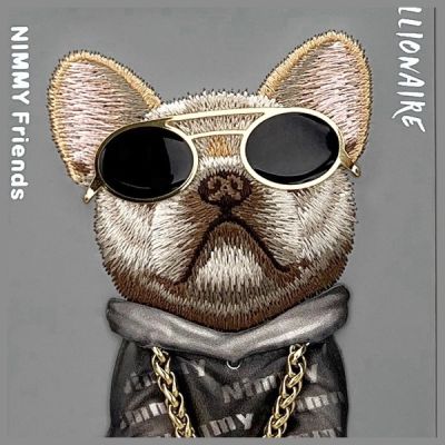 7. Etui Nimmy Glasses Cool Dog na iPhone 16 Pro Max - szare