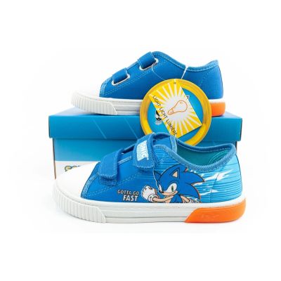 19. Leomil Sonic buty sportowe dziecięce tenisówki lekkie na rzep niebieskie czerwone